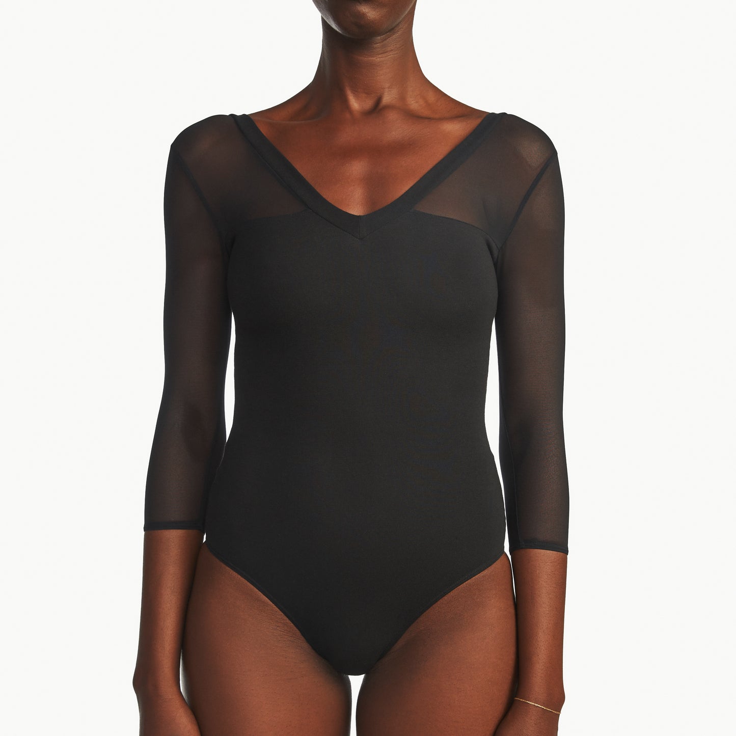 MESH 3/4 SLEEVE LEOTARD