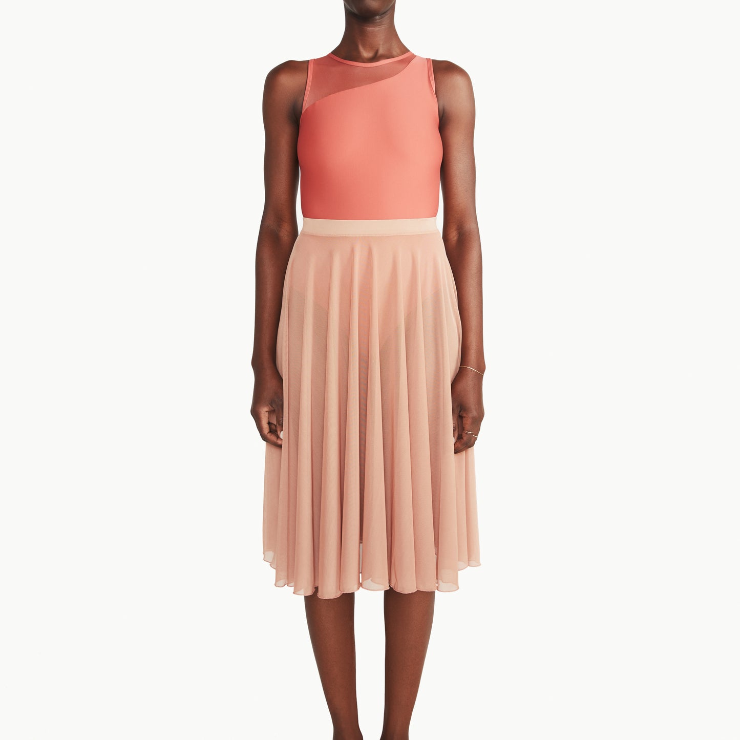 PULL ON LONG MESH SKIRT
