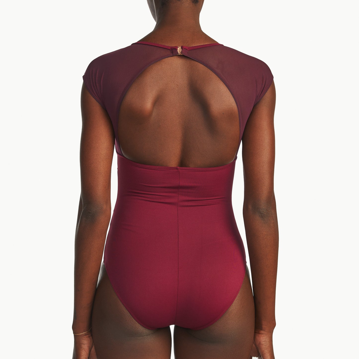 MESH CAP SLEEVE LEOTARD