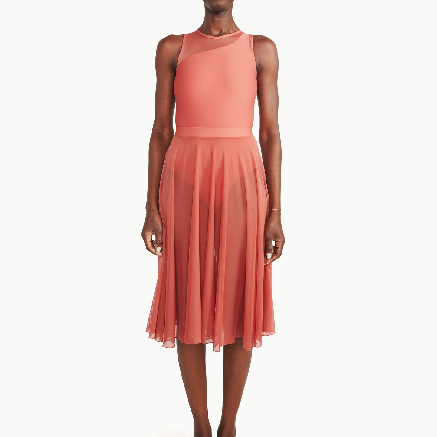 PULL ON LONG MESH SKIRT