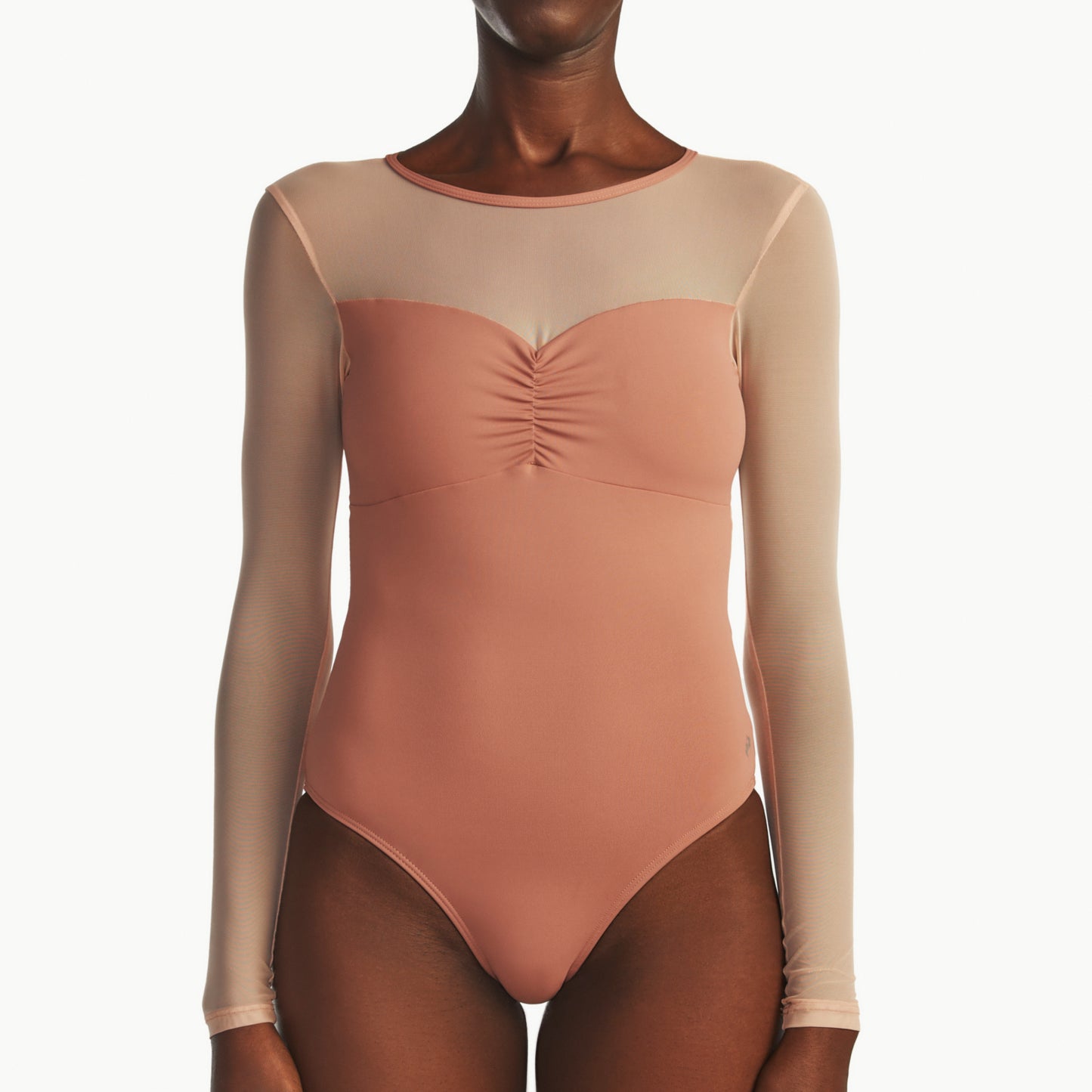 SHEER LONG SLEEVE LEOTARD