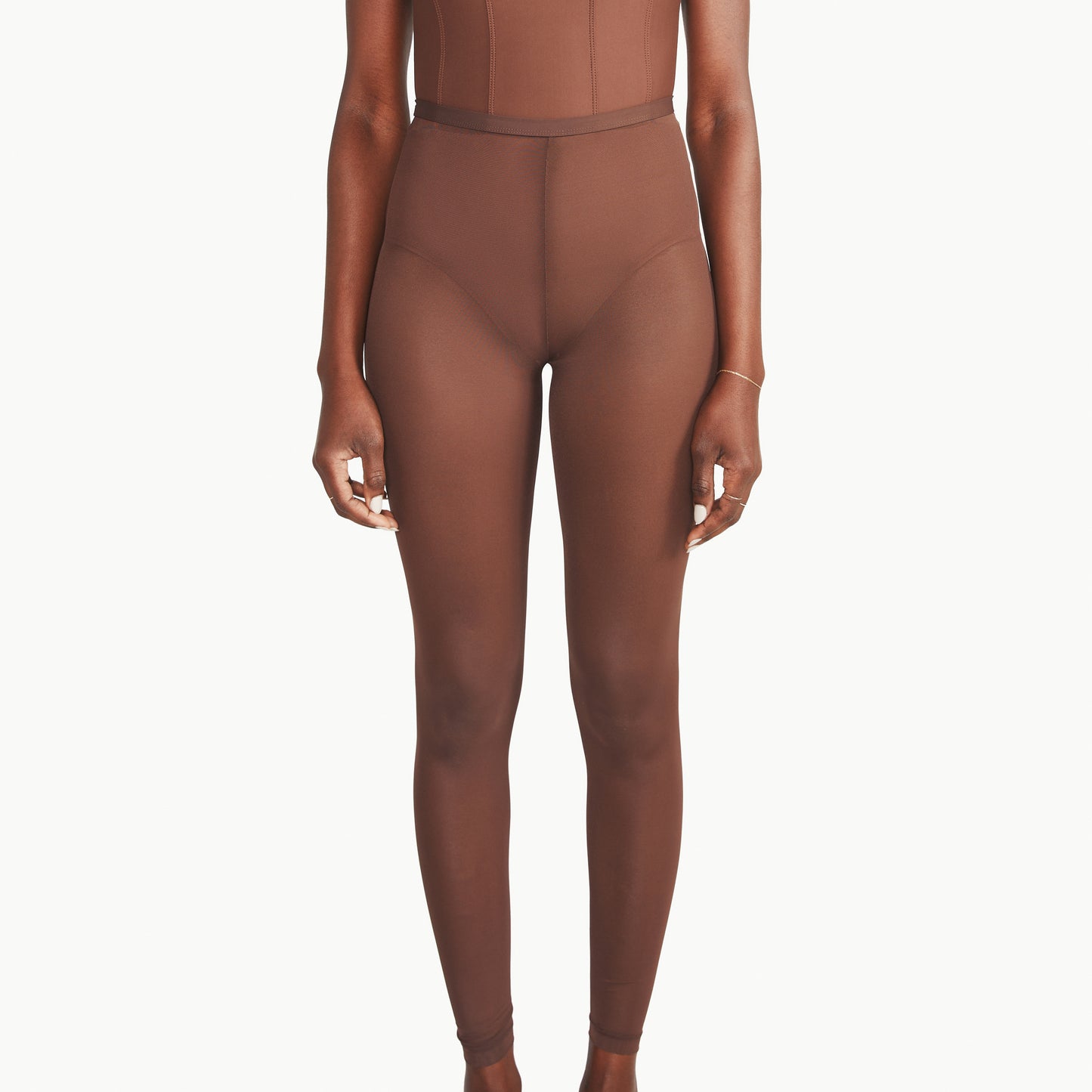 MESH LEGGING WITH BACK SEAM