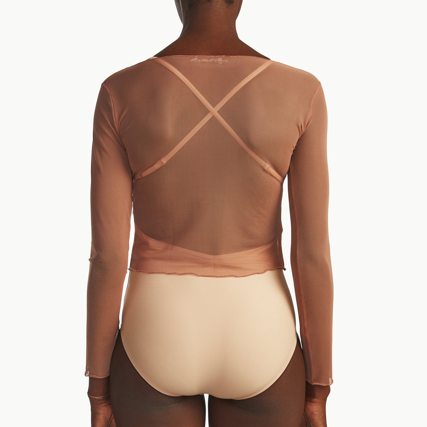 LONG SLEEVE MESH TOP