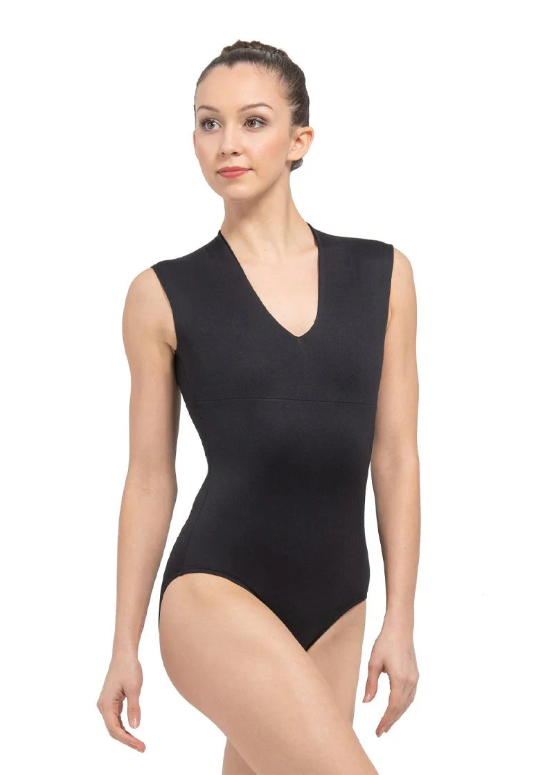 V-NECK OPEN BACK LEOTARD