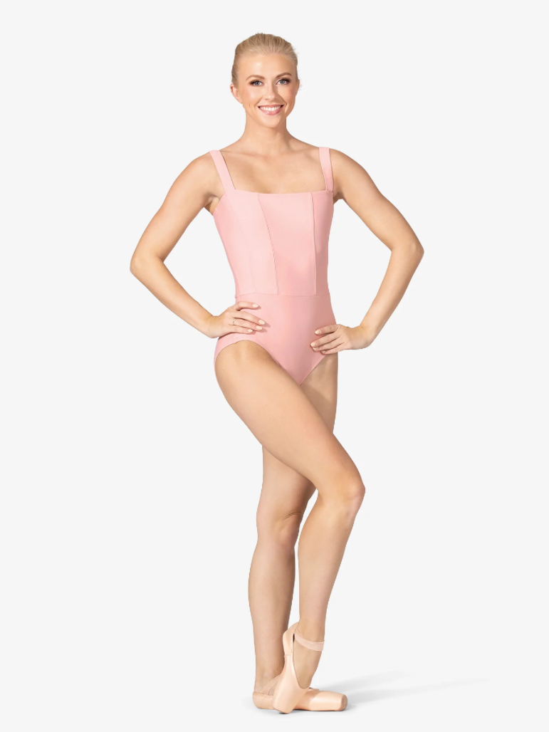 CORSET LEOTARD WITH SQUARE NECK