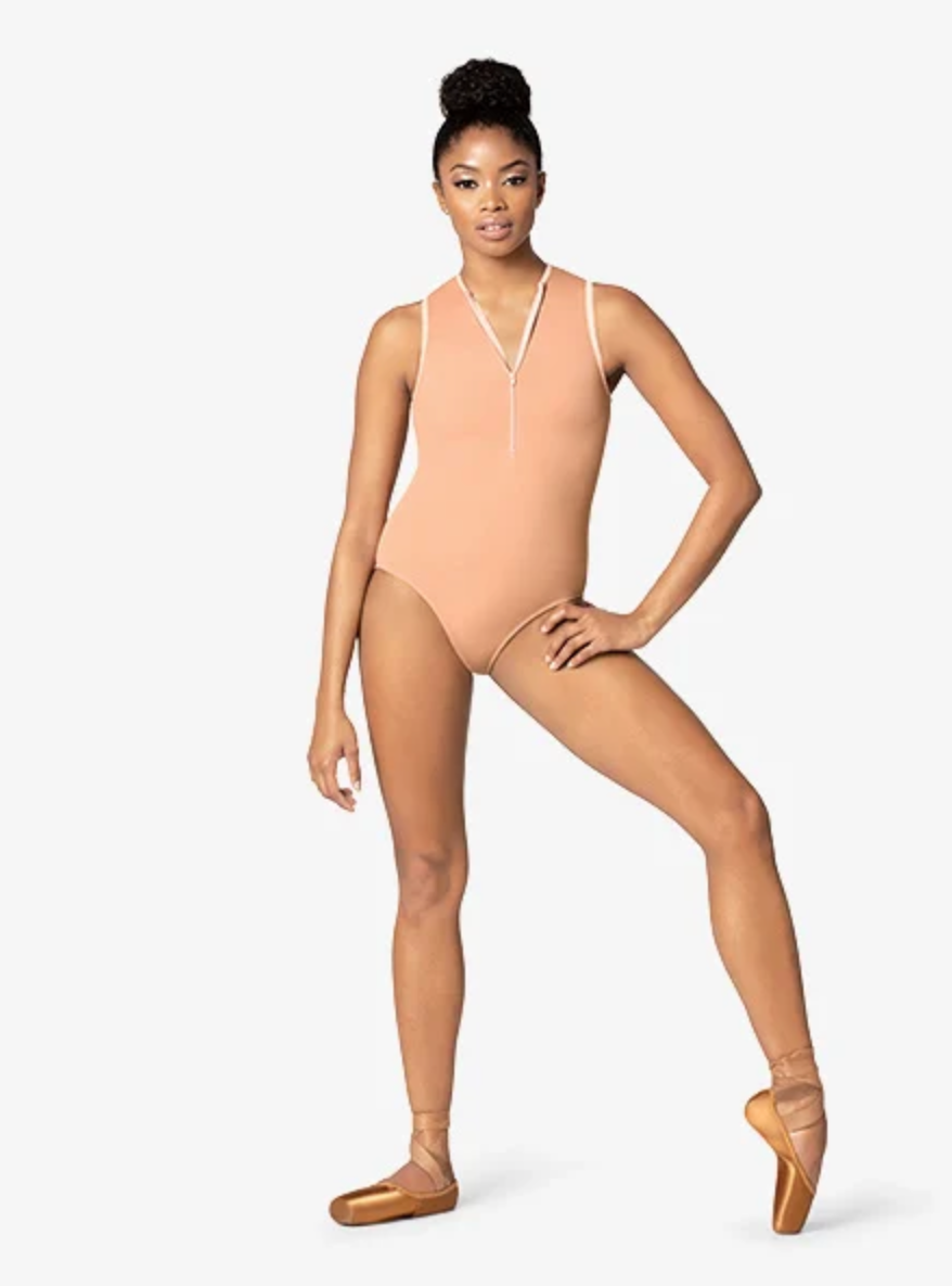 TANK LEOTARD WITH FRONT ZIPPER